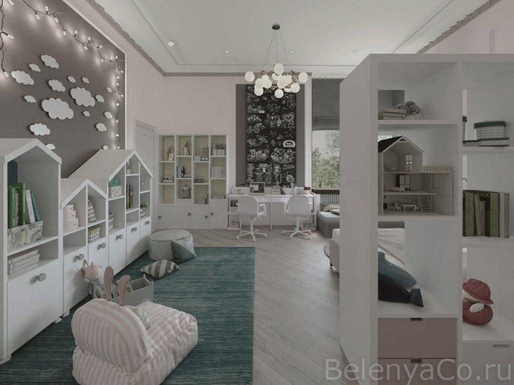 Детская комната в индивидуальном жилом доме