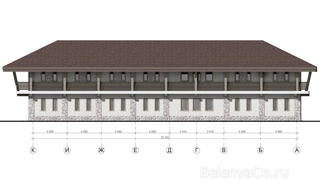 Гостиничный корпус c административными функциями на 20 человек в Карелии