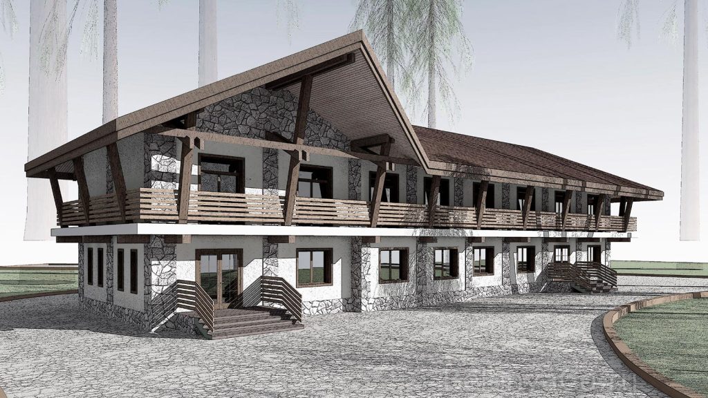 Гостиничный корпус c административными функциями на 20 человек в Карелии