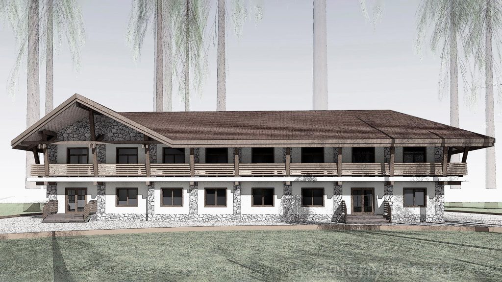 Гостиничный корпус c административными функциями на 20 человек в Карелии