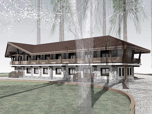 Гостиничный корпус c административными функциями на 20 человек в Карелии