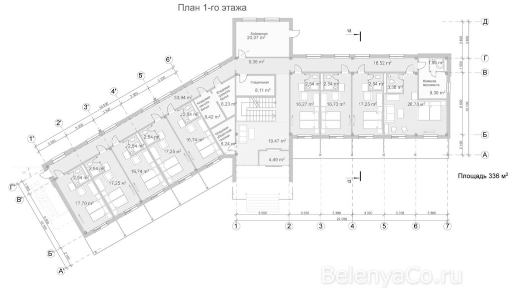 Гостиничный корпус на 32 человека в Карелии