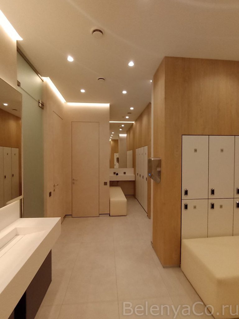 Проект раздевалок в составе фитнес-клуба Мультиспорт