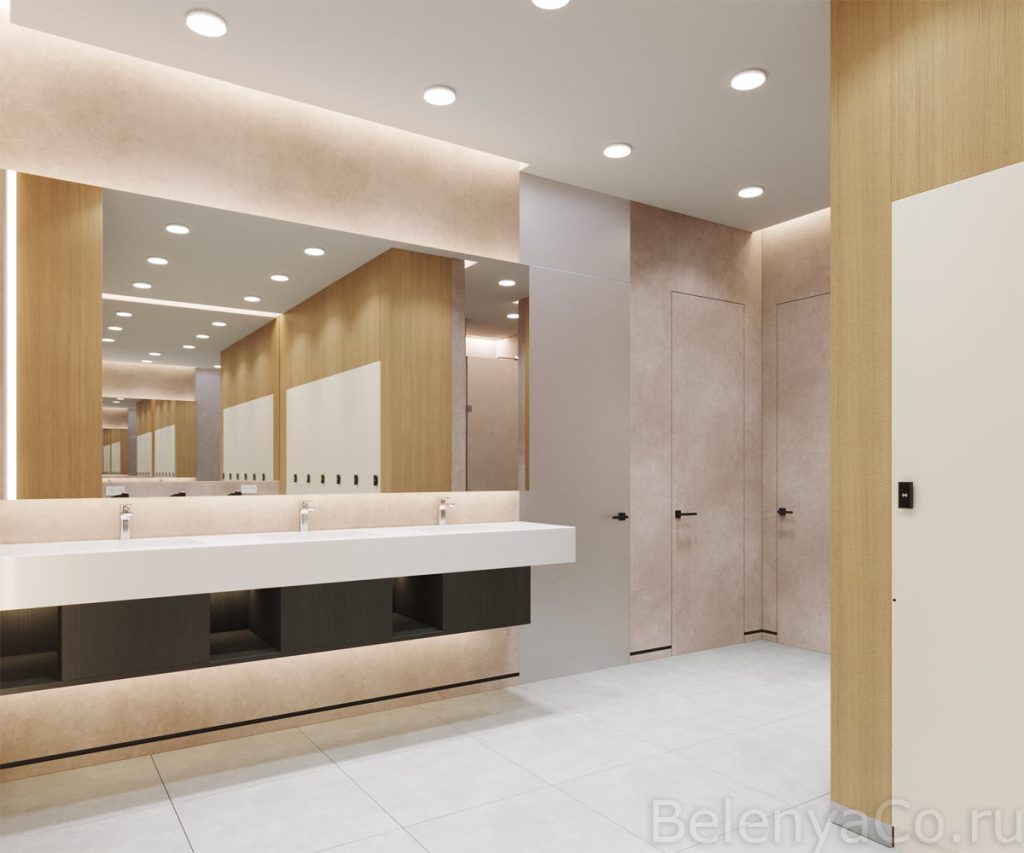 Проект раздевалок в составе фитнес-клуба Мультиспорт