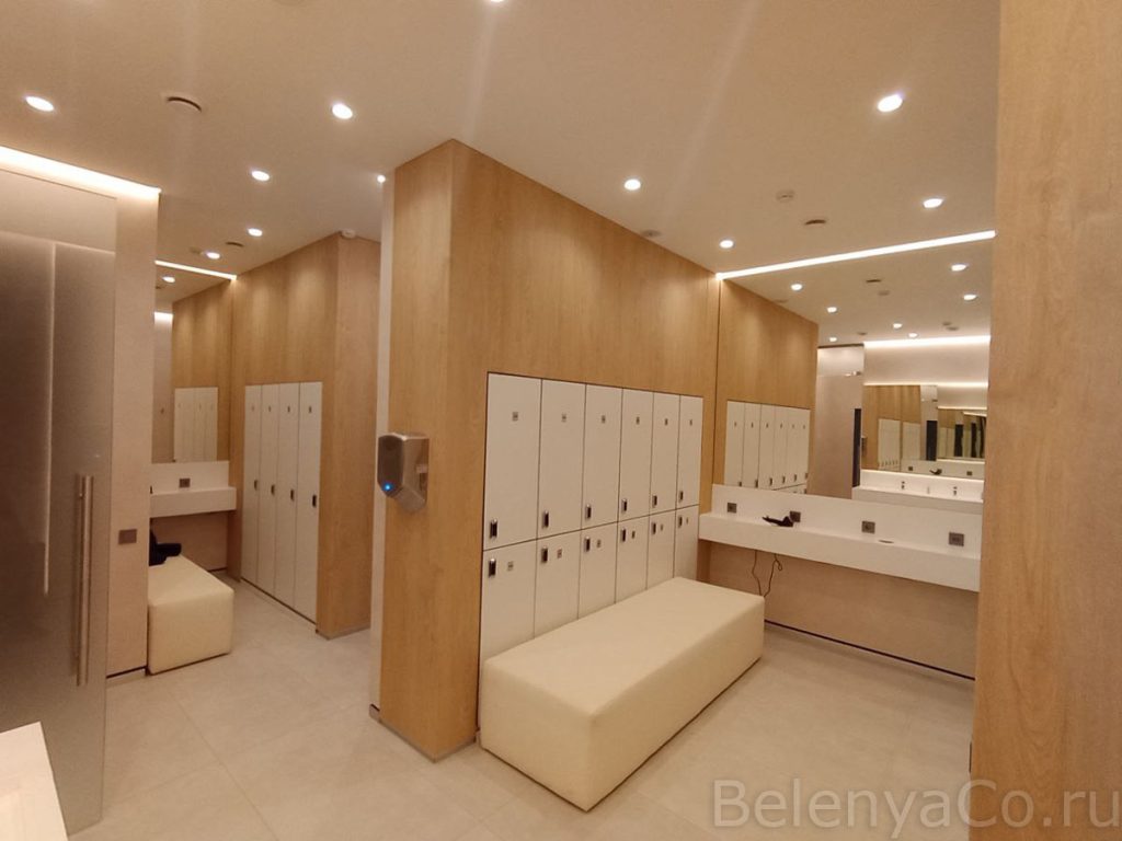 Проект раздевалок в составе фитнес-клуба Мультиспорт